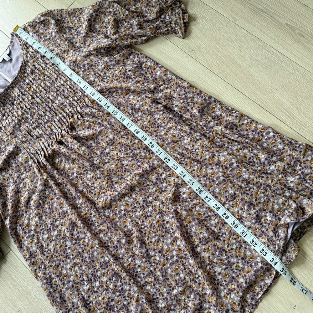 Reitmans Purple Floral Chiffon Dress Women’s Size Small Lined - Picture 10 of 11